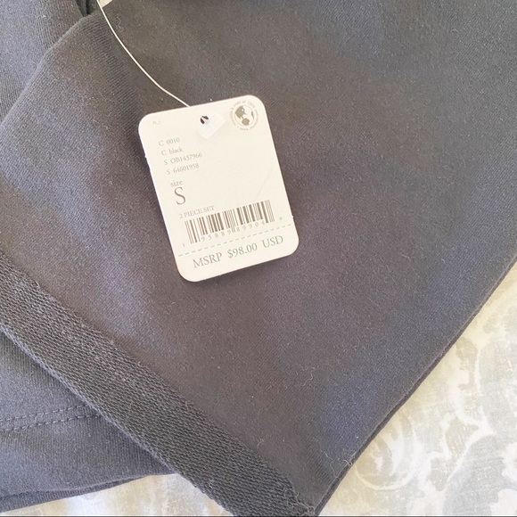 FREE PEOPLE Movement Sunny Set Black Coordinating 2 Piece Set Small NEW NWT - Picture 8 of 15